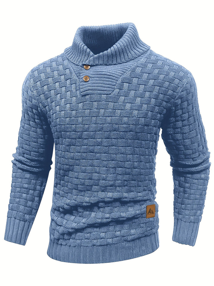 Barrett | Textured Shawl-Collar Jumper