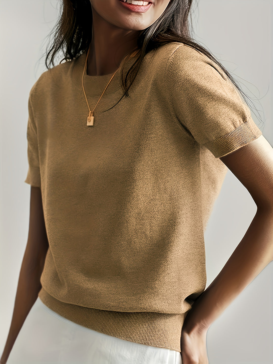 Tabitha | Softly Draped Short-Sleeve Top