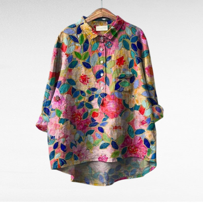 Blythe | Classic Floral Long Sleeve Blouse