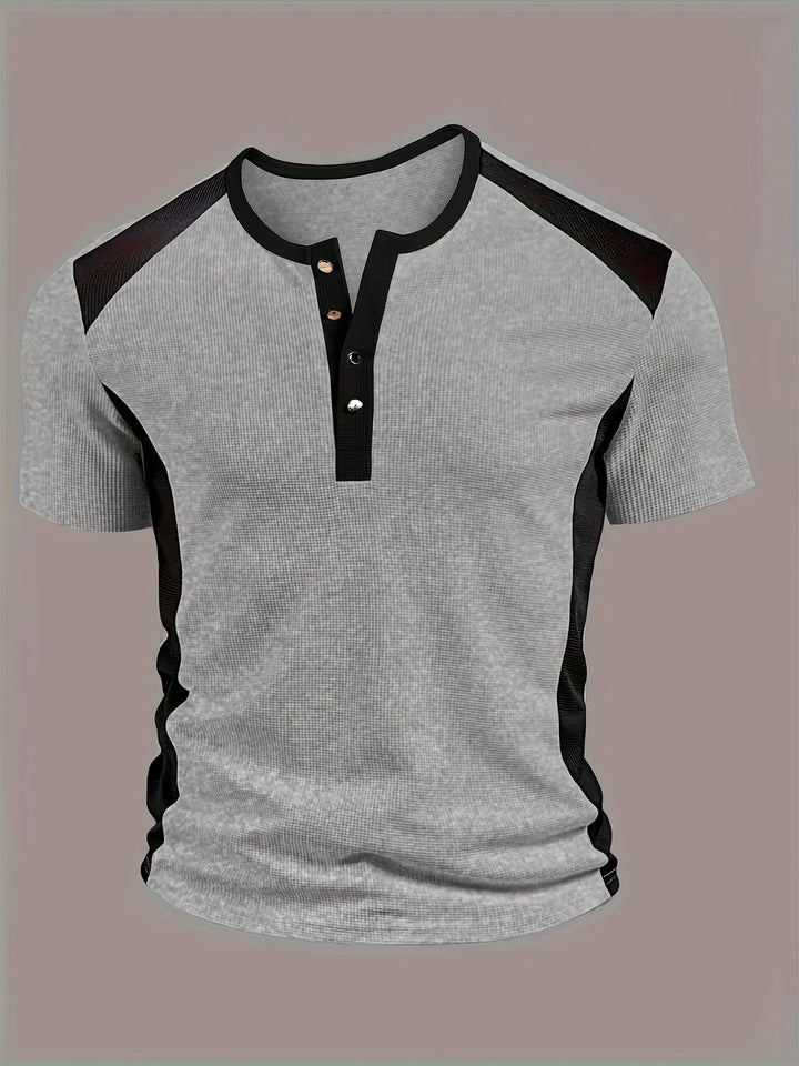 Bradford | Textured Contrast Henley