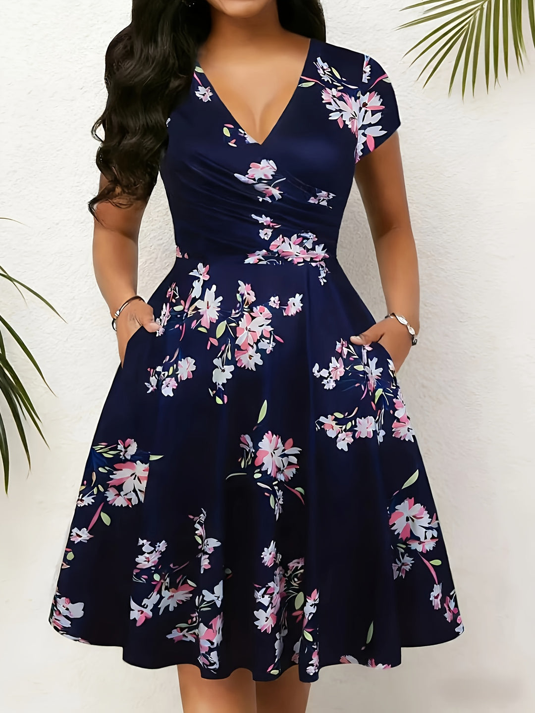 Nadine | Elegant Floral Midi Dress