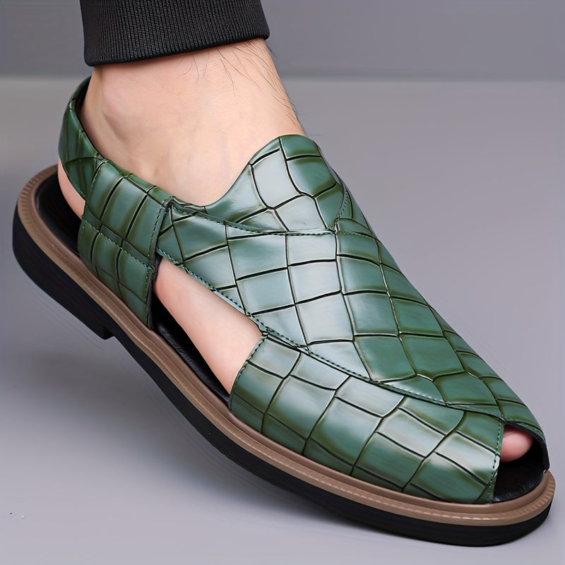 Nathaniel | Woven-Effect Slip-On Sandals