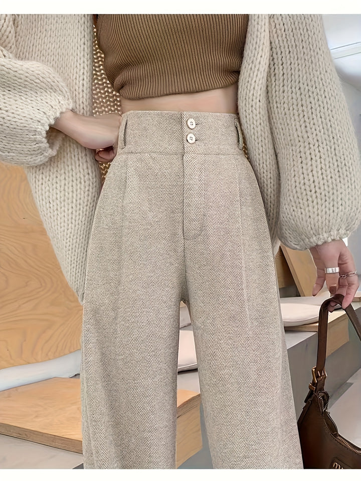 Estella | High-Waisted Wide-Leg Trousers