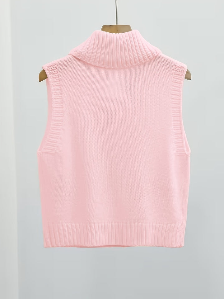 Marguerite | Structured High-Collar Zip Waistcoat