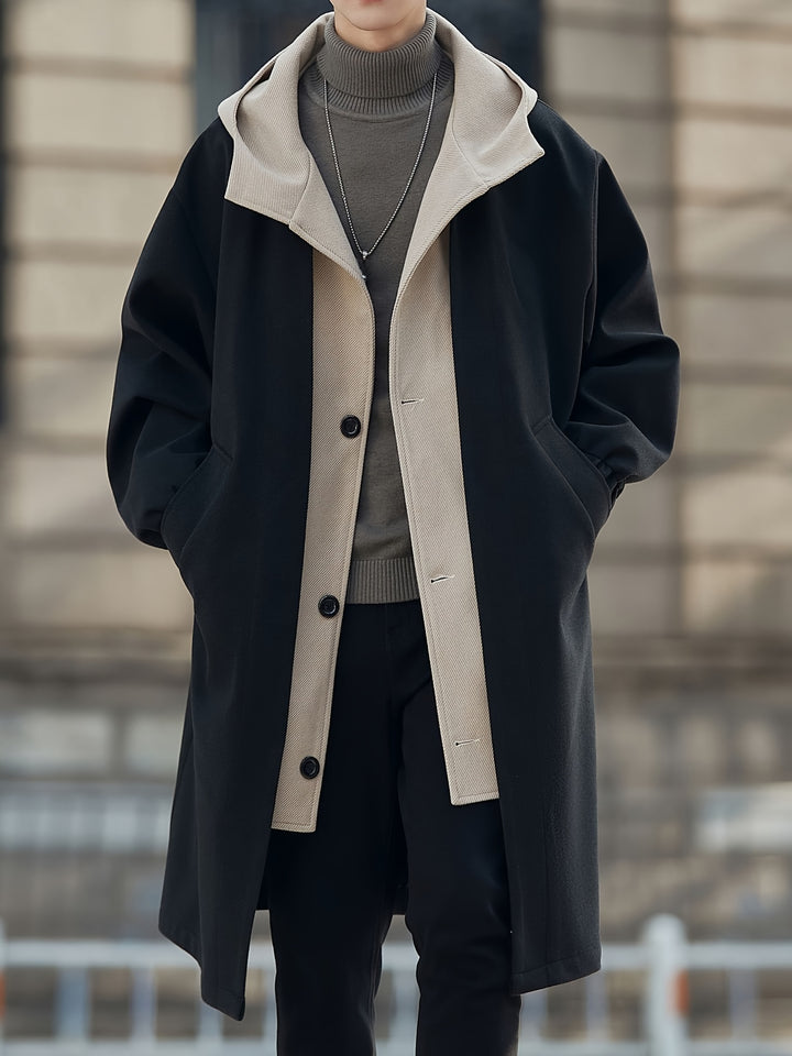 Cornelius | Layered Hooded Longline Coat