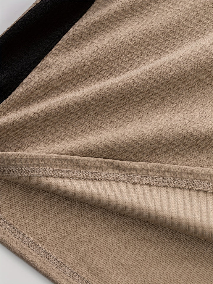 Sawyer | Textured Contrast Henley Shirt