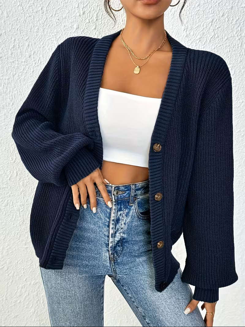 Marlowe | Relaxed Button-Front Cardigan