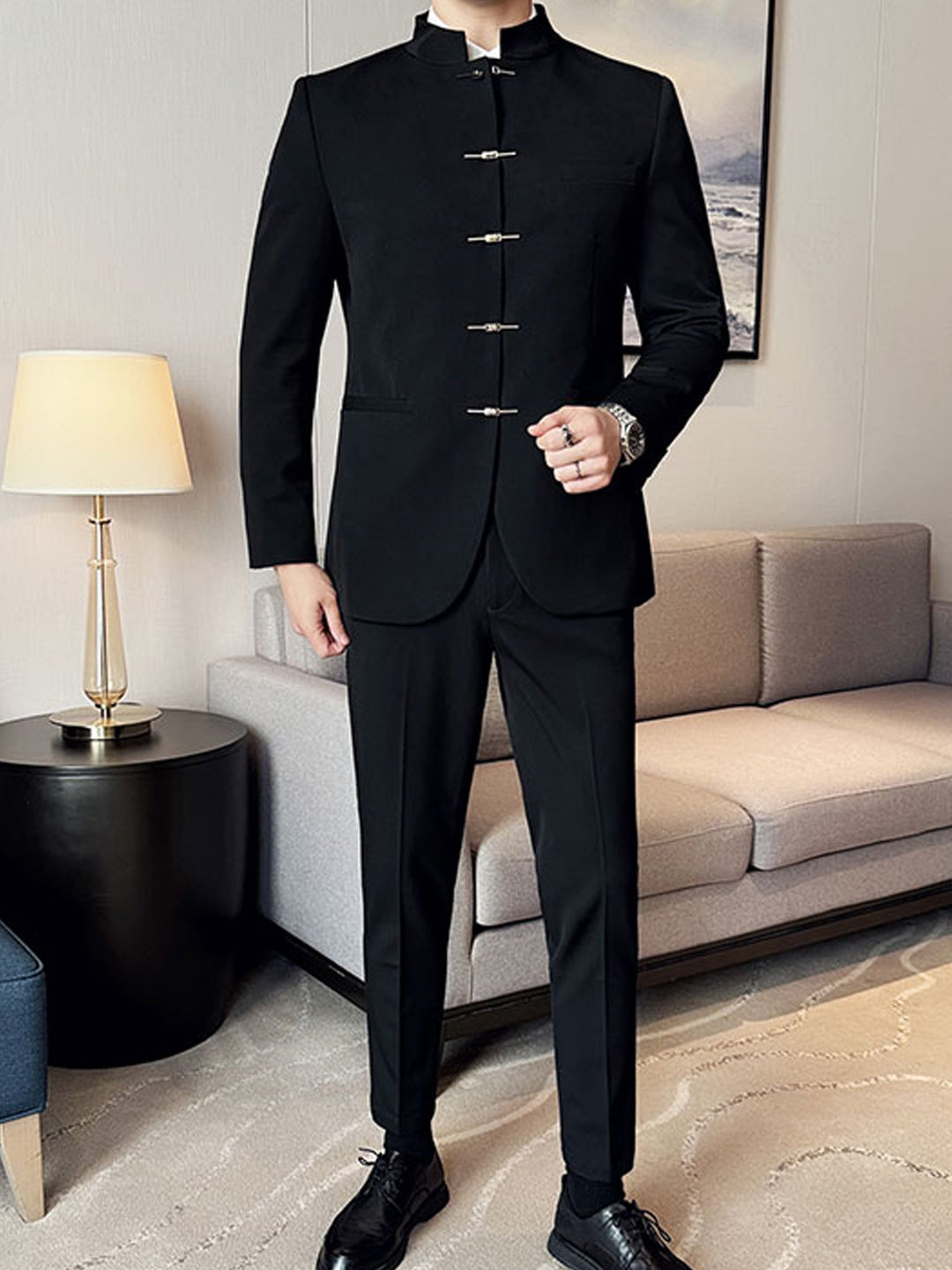 Reid | Refined Stand-Collar Suit Jacket
