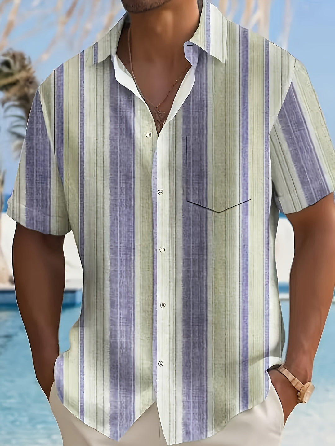 Sullivan | Coastal Striped Short Sleeve Shirt