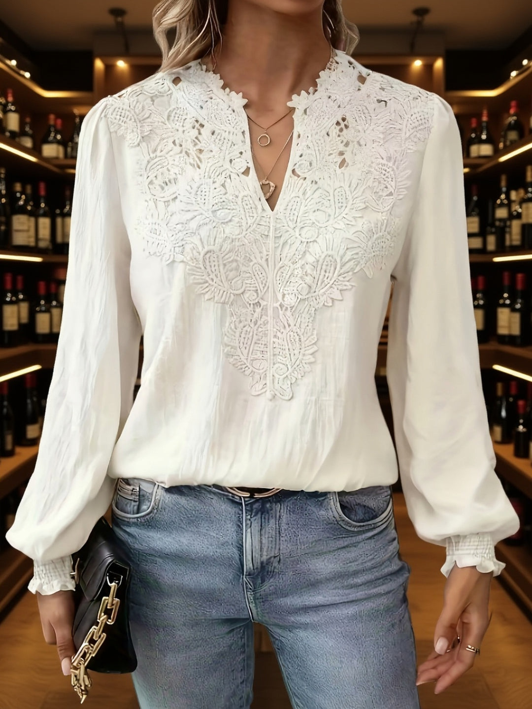Harriet | Refined Lace-Detail Blouse