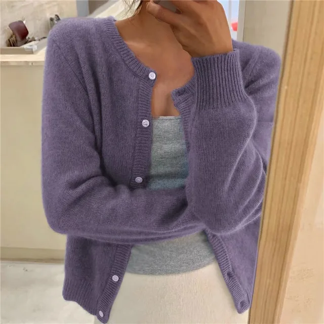 Fleur | Soft Round-Neck Cardigan