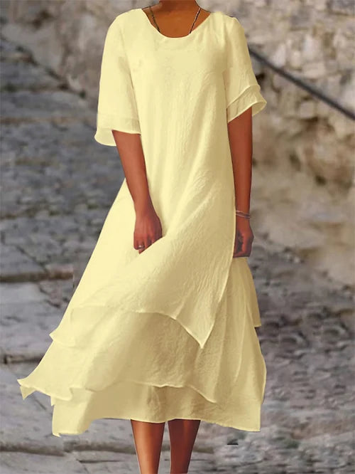 Margot | Flowing Layered Midi Dress