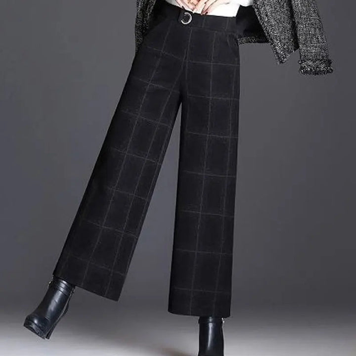 Jenny | Checked Wide-Leg Trousers