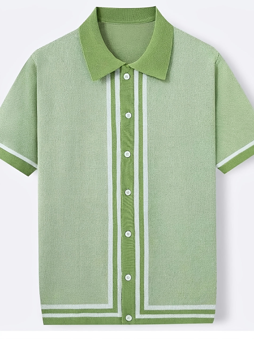Malcolm | Retro Striped Short-Sleeve Polo Shirt