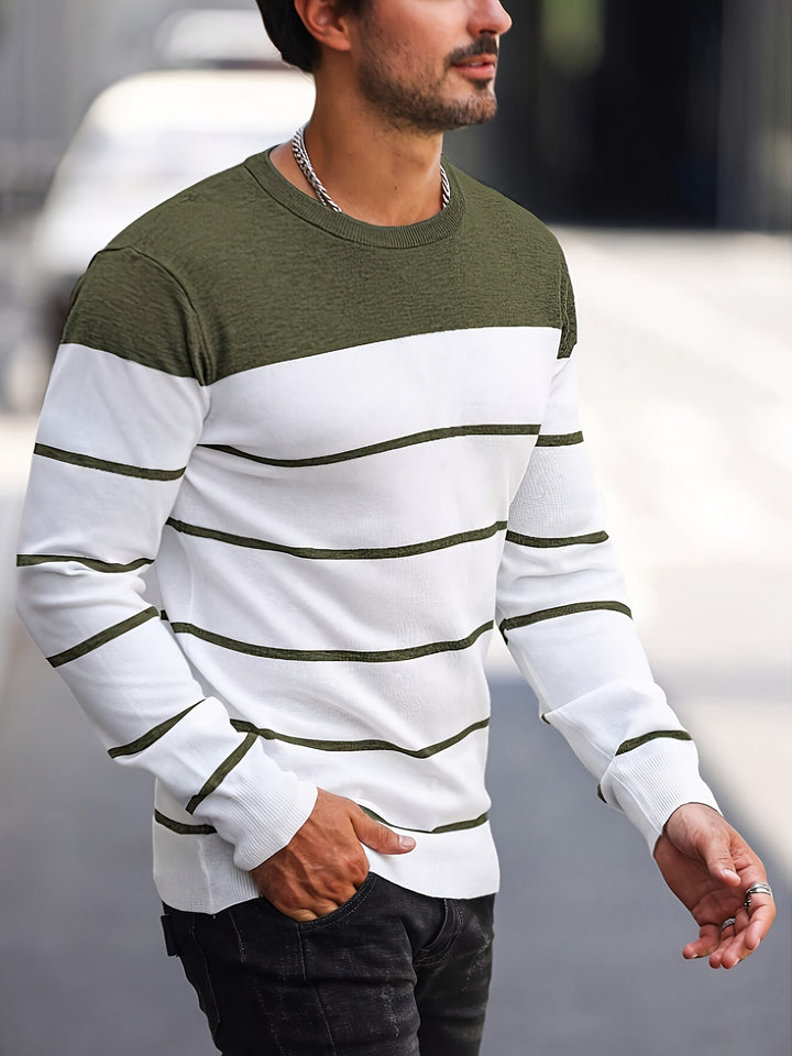 Rory | Colour-Block Striped Pullover