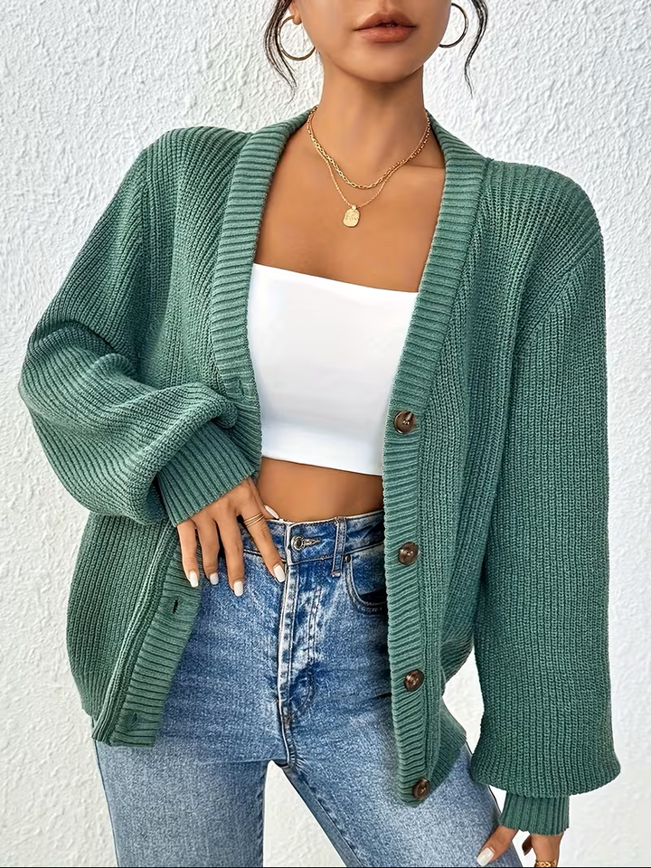 Marlowe | Relaxed Button-Front Cardigan