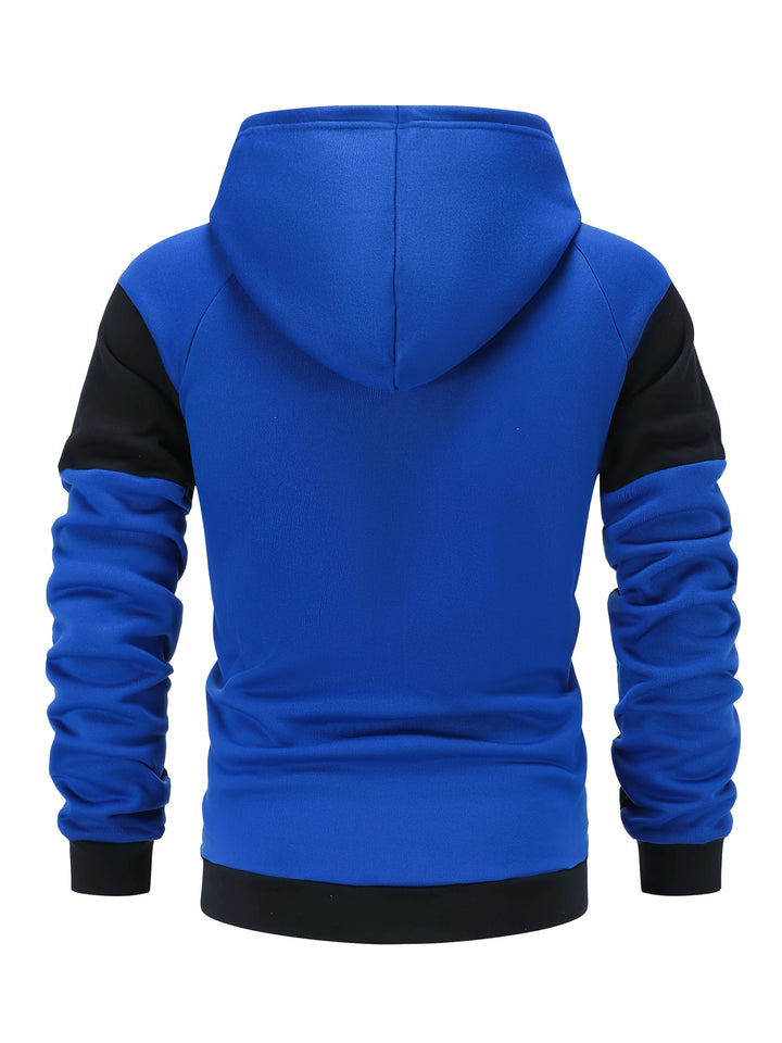 Xavier | Colour Block Zip-Up Hooded Jacket