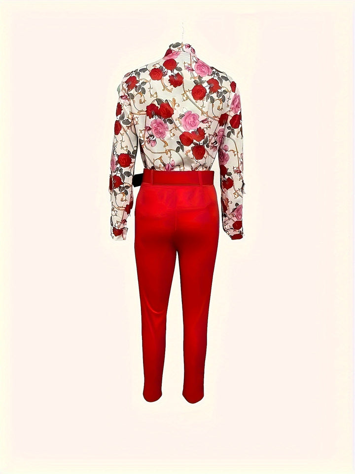 Marlene | Elegant Floral Two-Piece Set