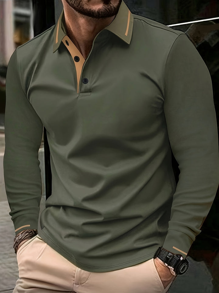 Reginald | Refined Long-Sleeve Polo Shirt
