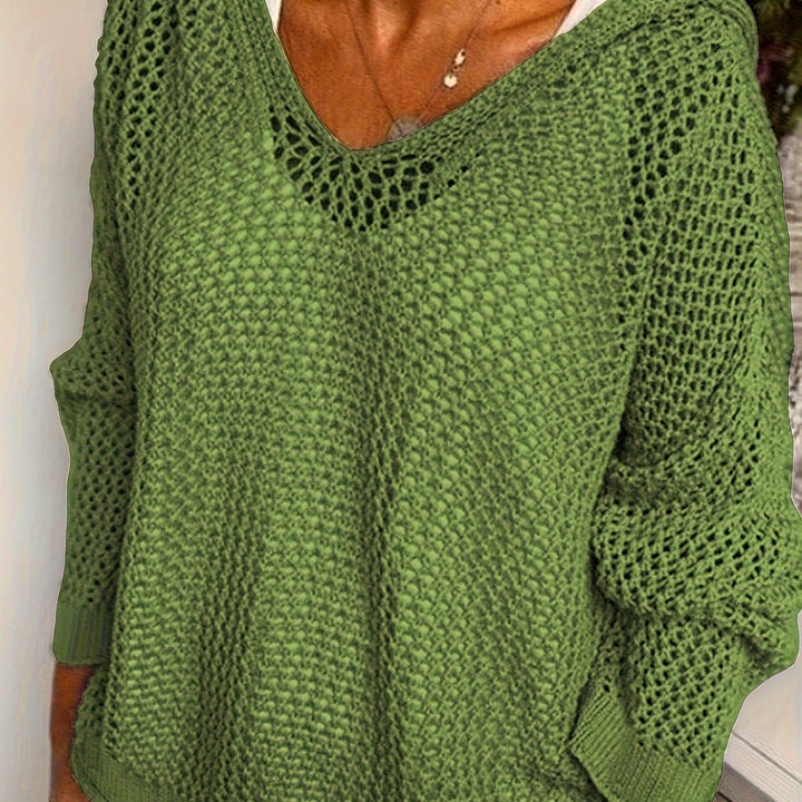 Fleur | Open-Knit Hooded Sweater
