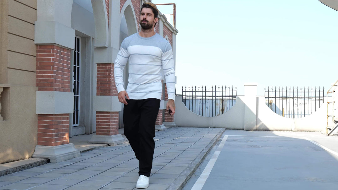 Rory | Colour-Block Striped Pullover