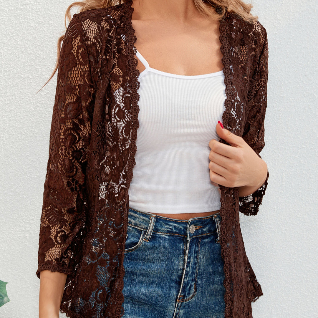 Marlena | Floral Lace Open-Front Cardigan