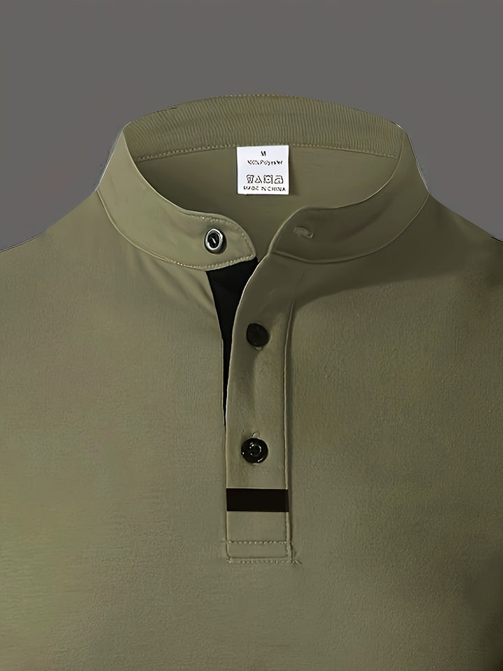 Reginald | Refined Long-Sleeve Henley Shirt