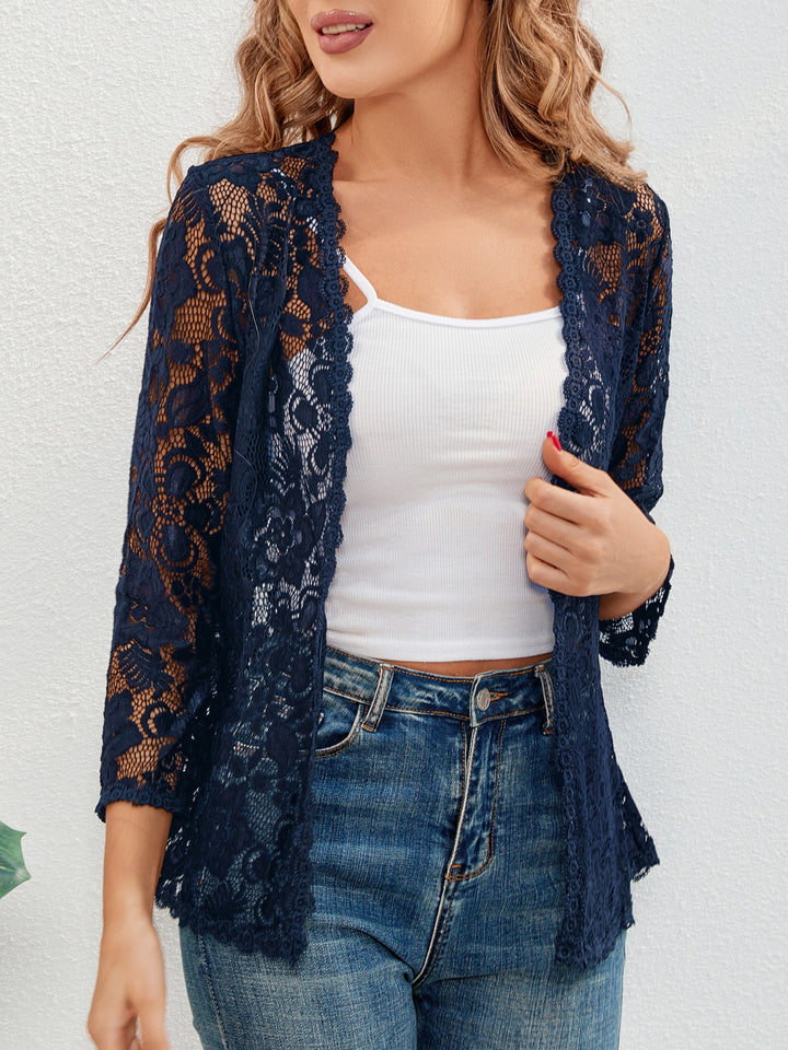 Marlena | Floral Lace Open-Front Cardigan