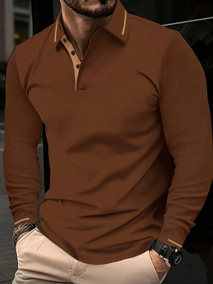 Reginald | Refined Long-Sleeve Polo Shirt