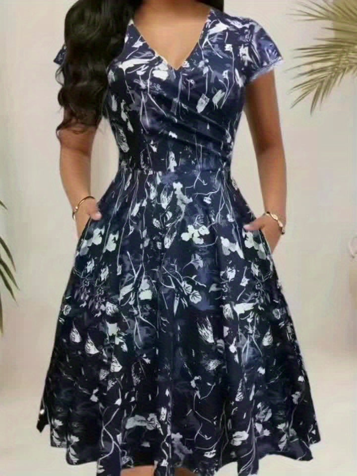 Nadine | Elegant Floral Midi Dress
