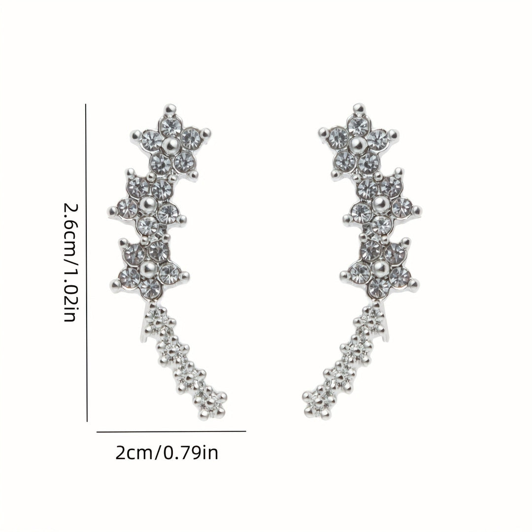 Constance | Timeless Floral Climber Earrings