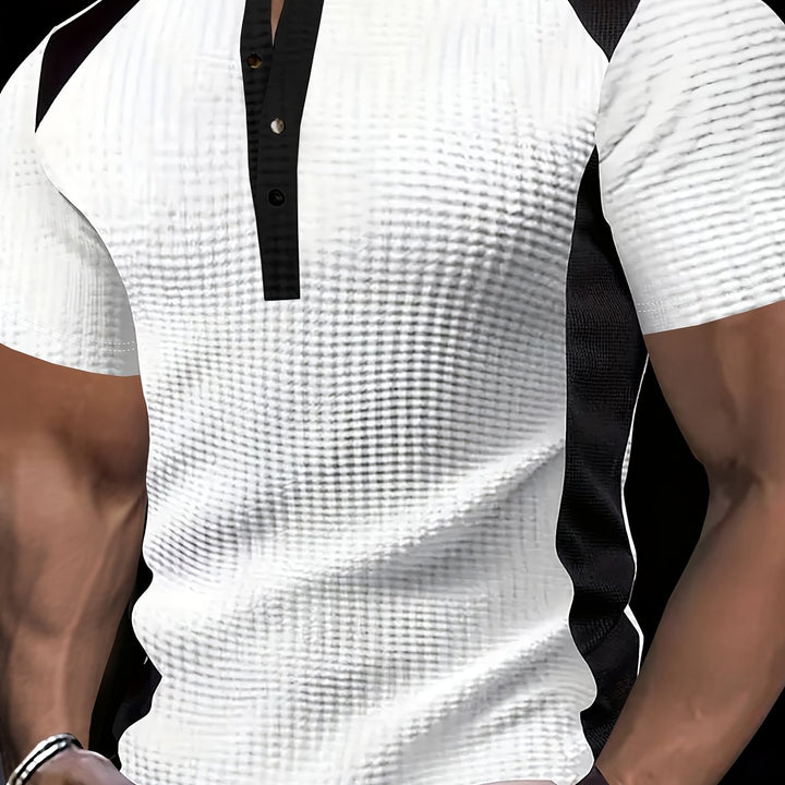 Bradford | Textured Contrast Henley