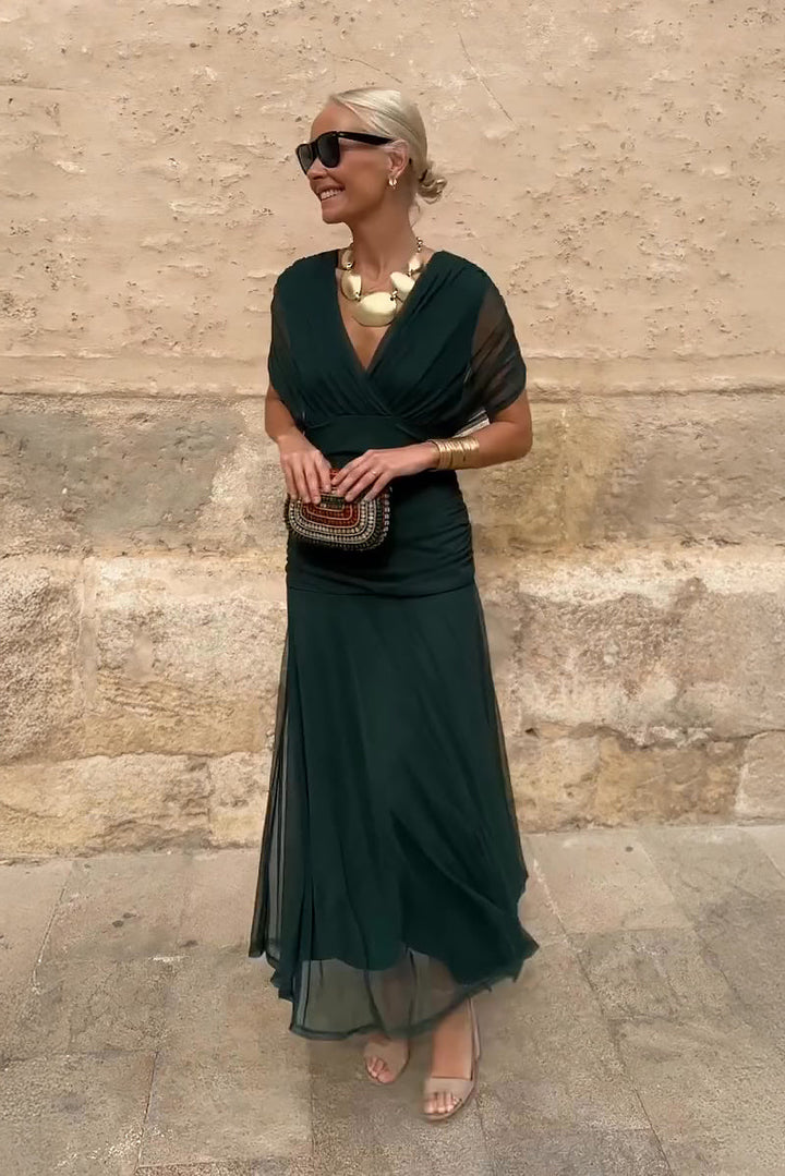 Philippa | Elegant V-neck Party Maxi Dress