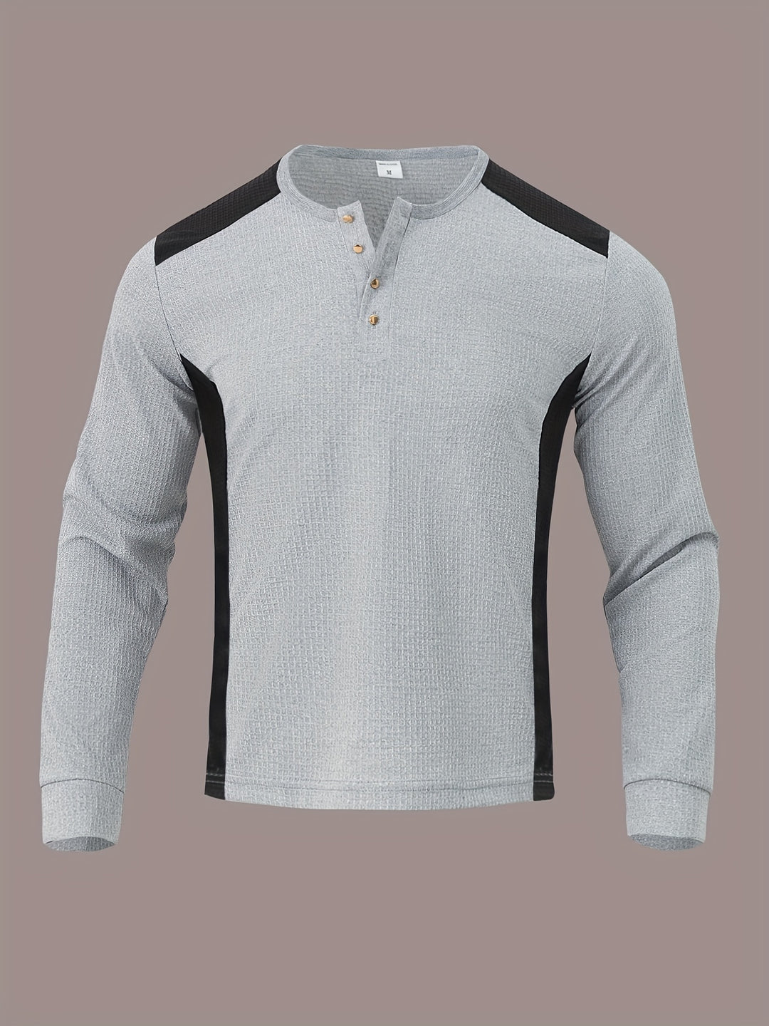 Sawyer | Textured Contrast Henley Shirt