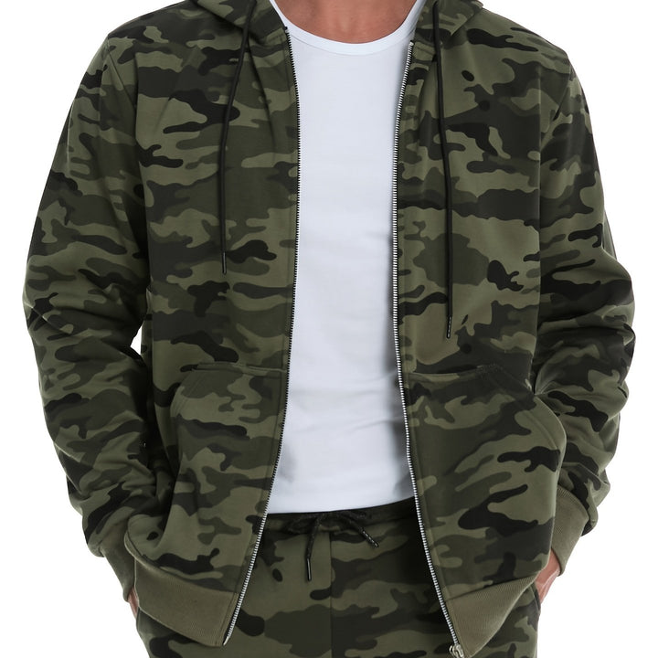 Ronan | Camouflage Zip-Up Hoodie