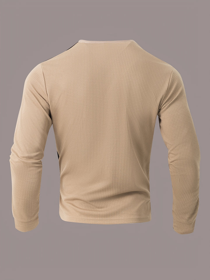 Sawyer | Textured Contrast Henley Shirt