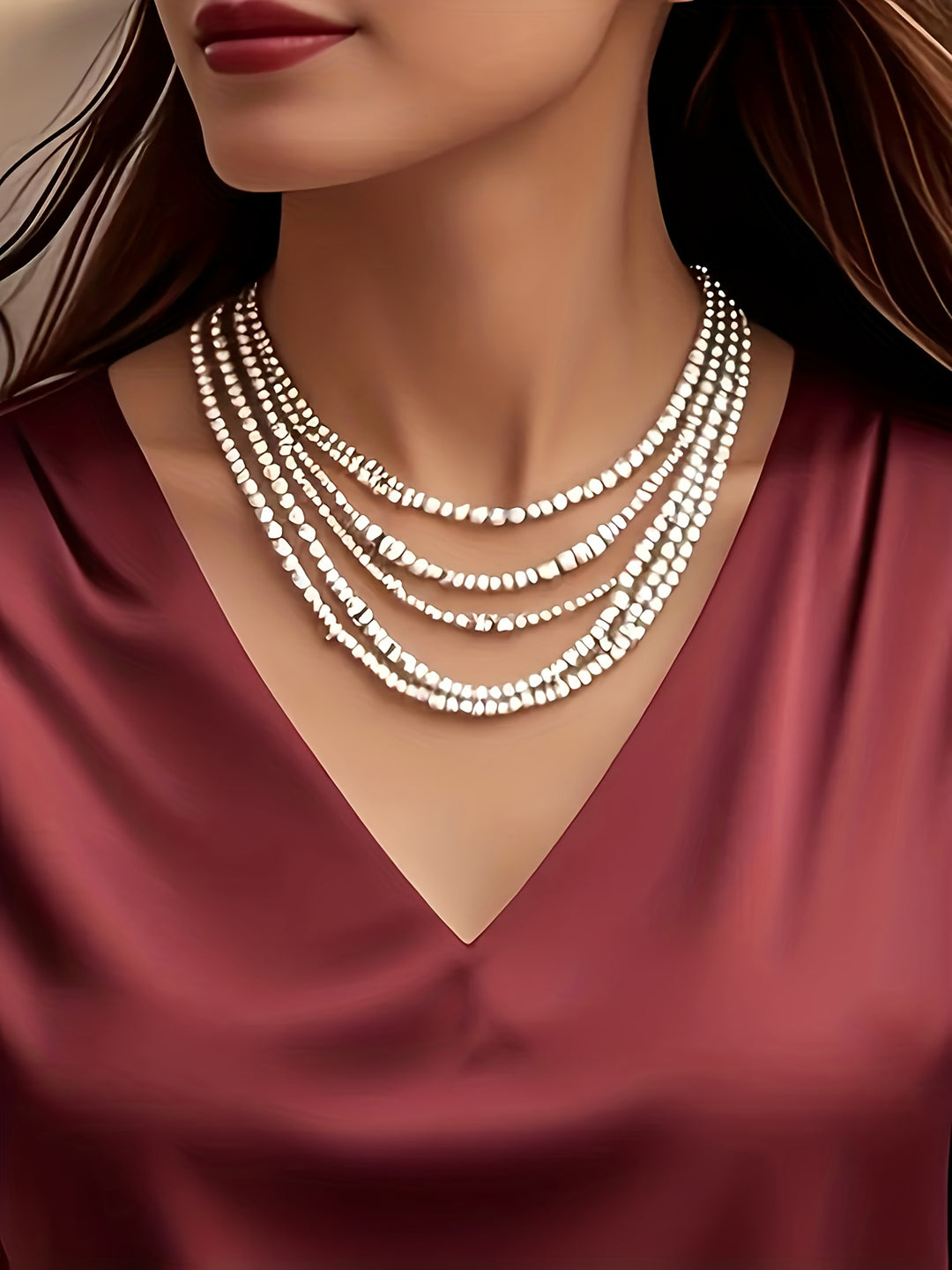 Katherine | Draped V-Neck Blouse