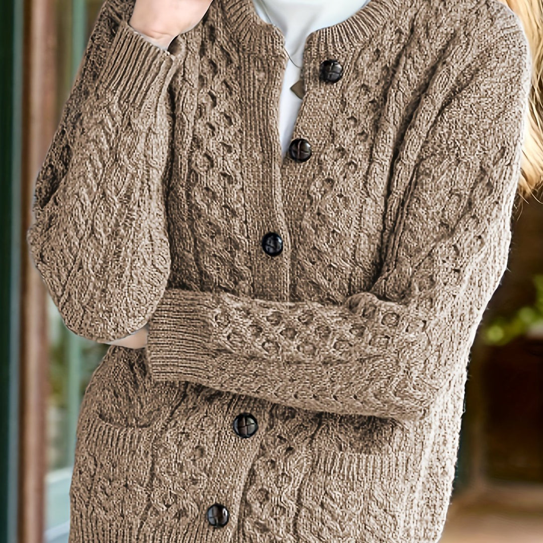 Winifred | Textured Button-Front Cardigan