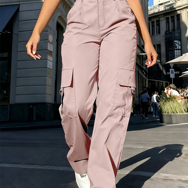 Sadie | High-Waisted Wide-Leg Cargo Trousers