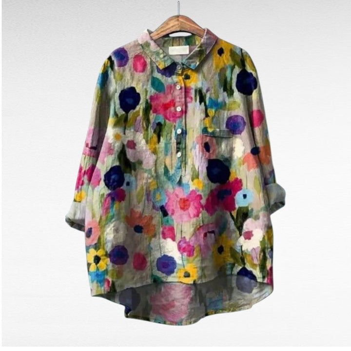 Blythe | Classic Floral Long Sleeve Blouse