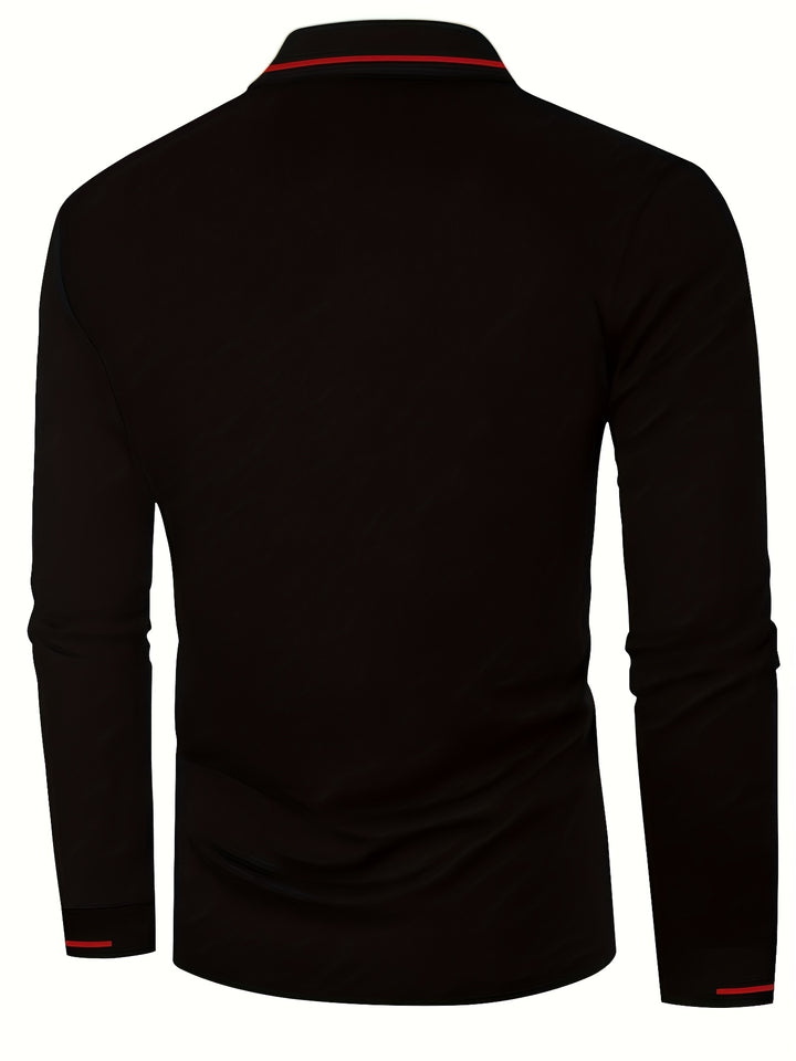 Reginald | Refined Long-Sleeve Polo Shirt