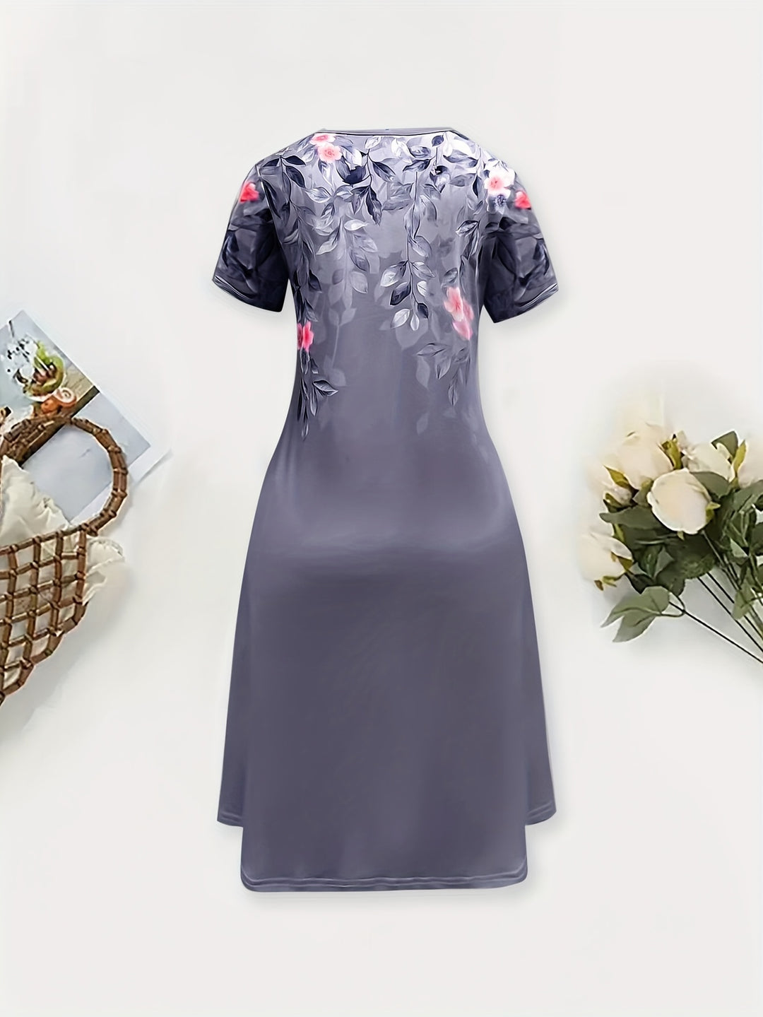 Della | Floral A-Line Midi Dress