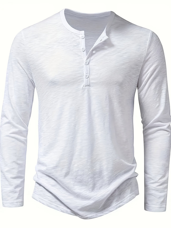Rhys | Button-Placket Long-Sleeve Henley