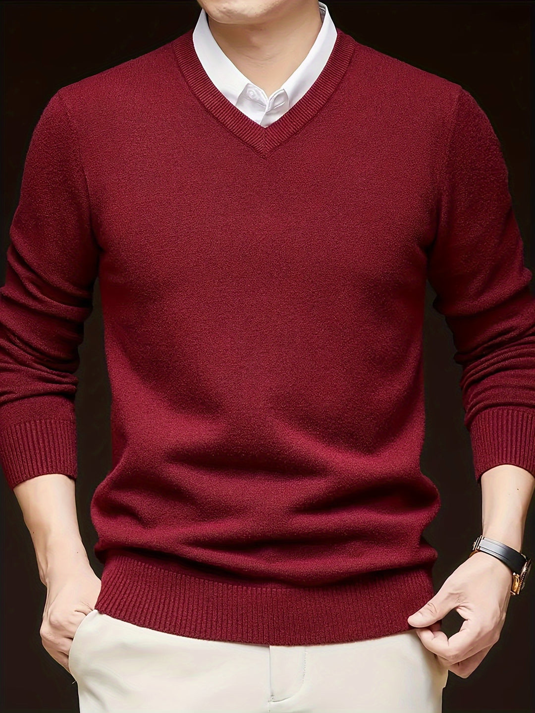 Nigel | Refined V-Neck Jumper