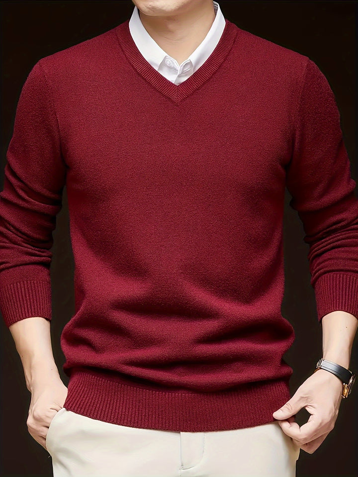 Nigel | Refined V-Neck Jumper
