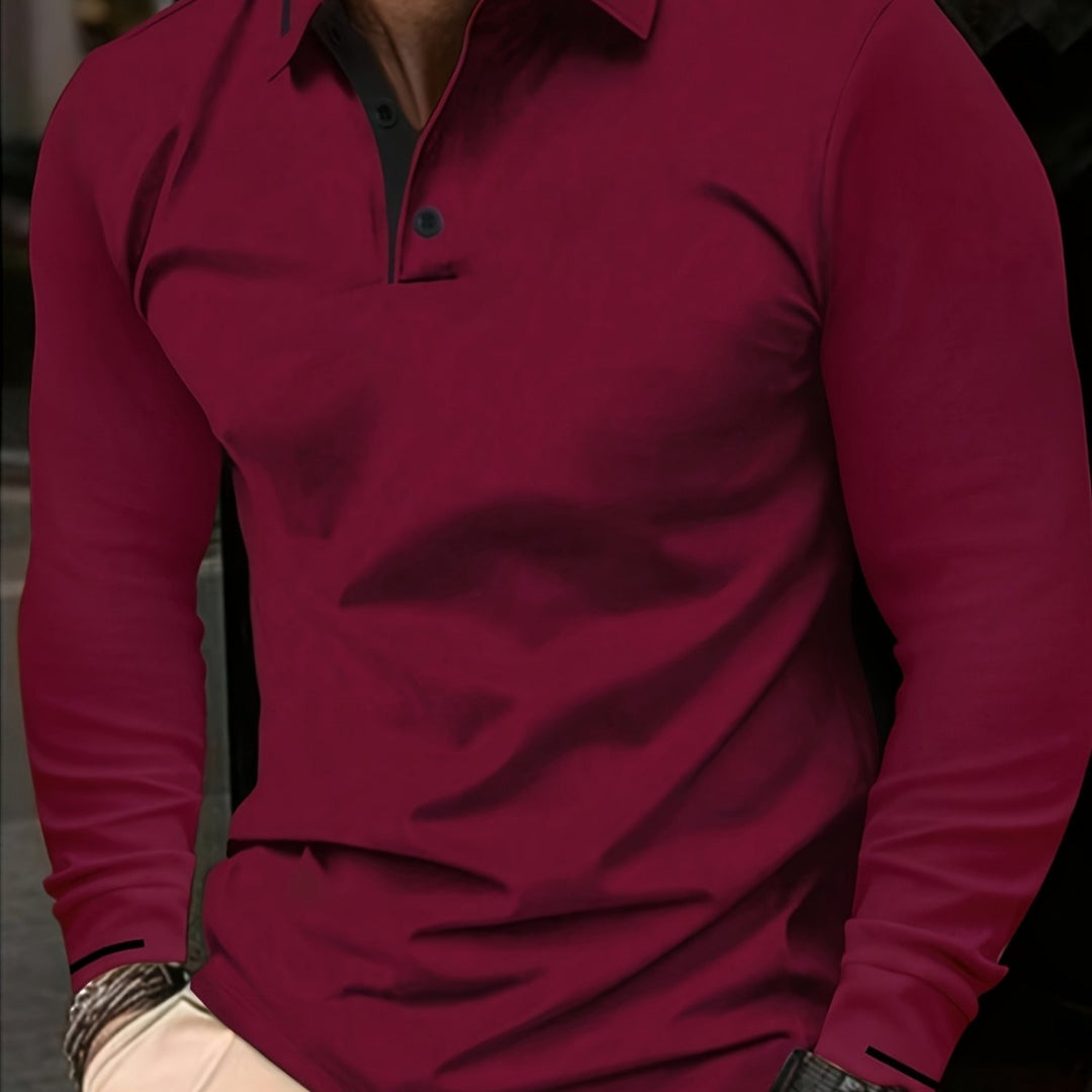 Reginald | Refined Long-Sleeve Polo Shirt