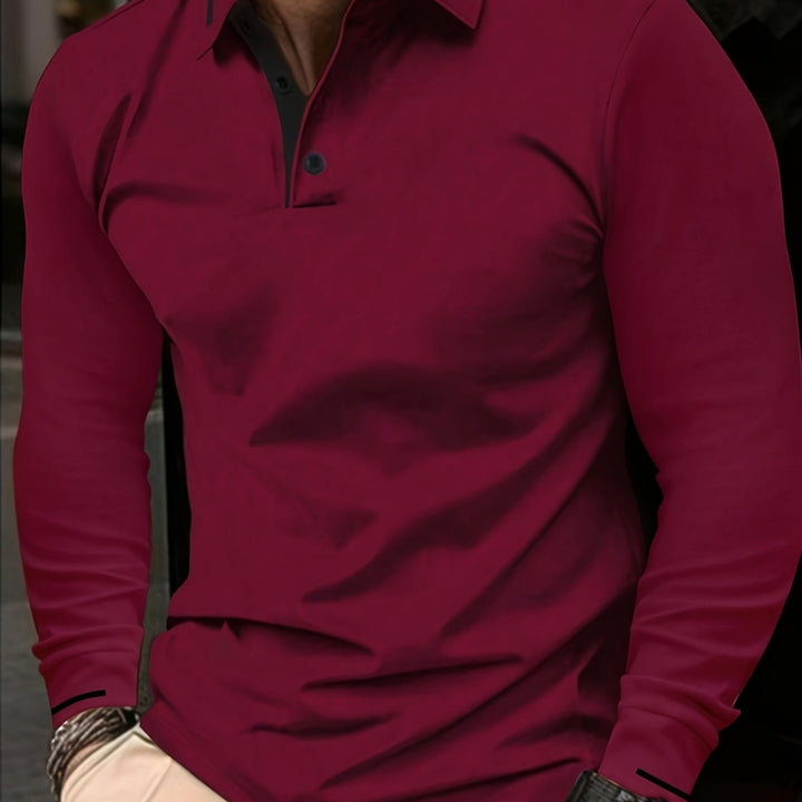 Reginald | Refined Long-Sleeve Polo Shirt