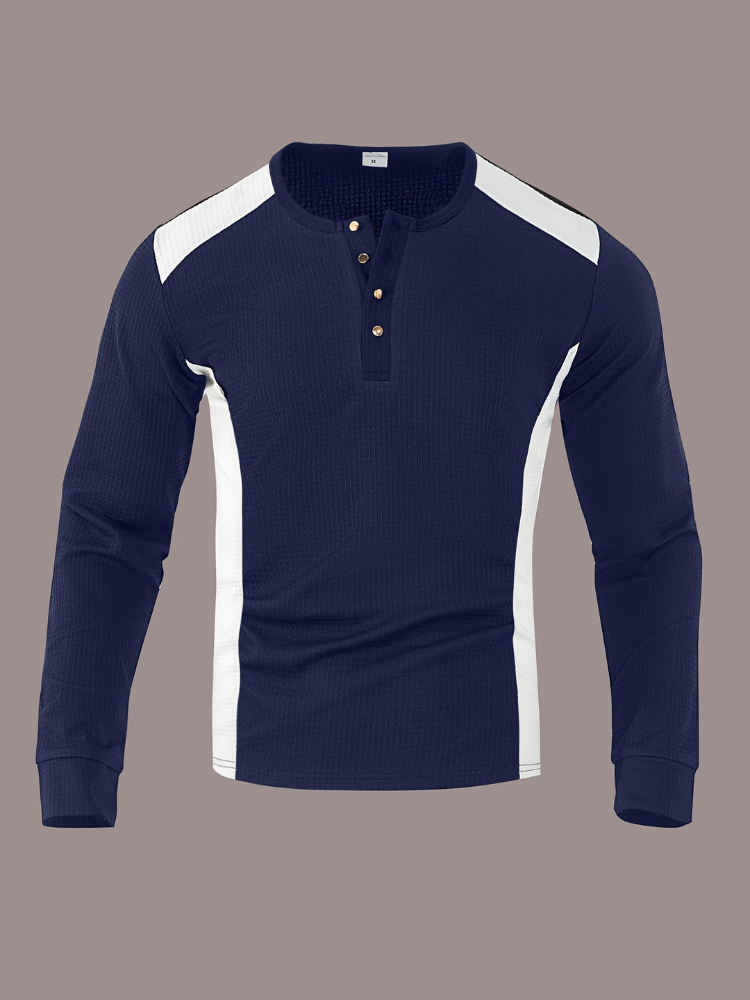 Sawyer | Textured Contrast Henley Shirt
