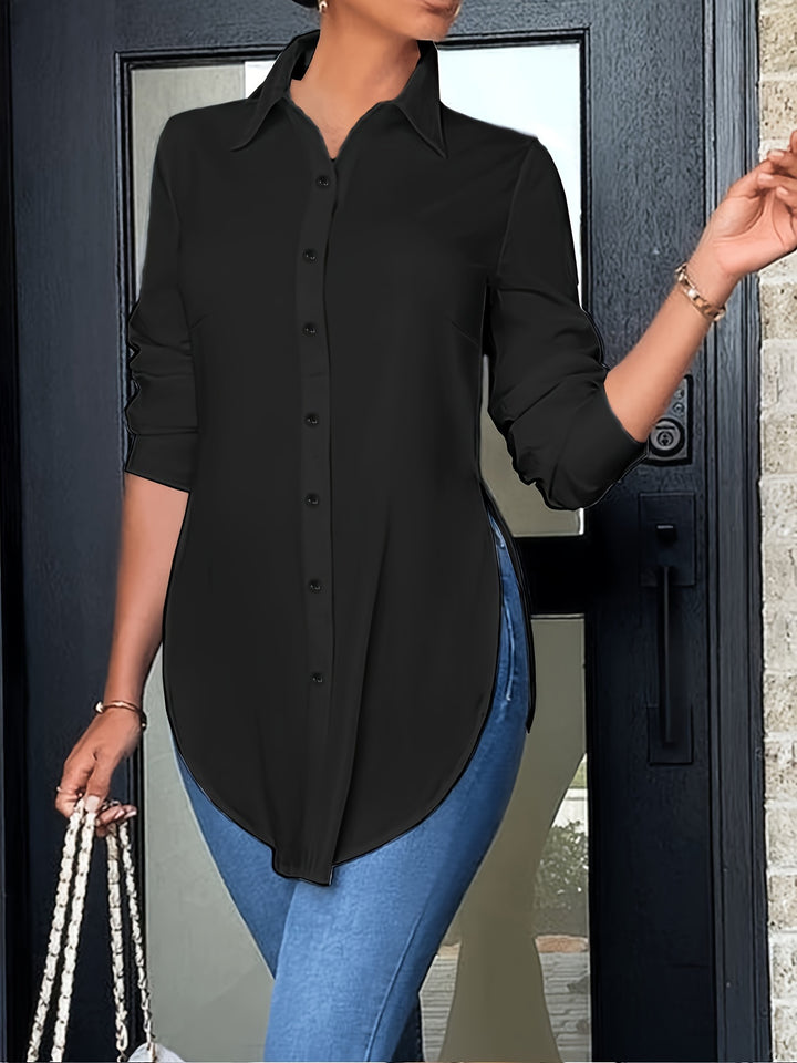 Delia | Tailored Longline Blouse