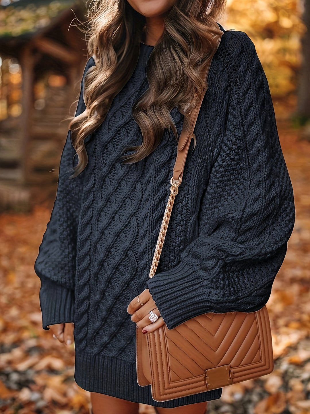 Elowen | Cosy Cable-Knit Jumper Dress